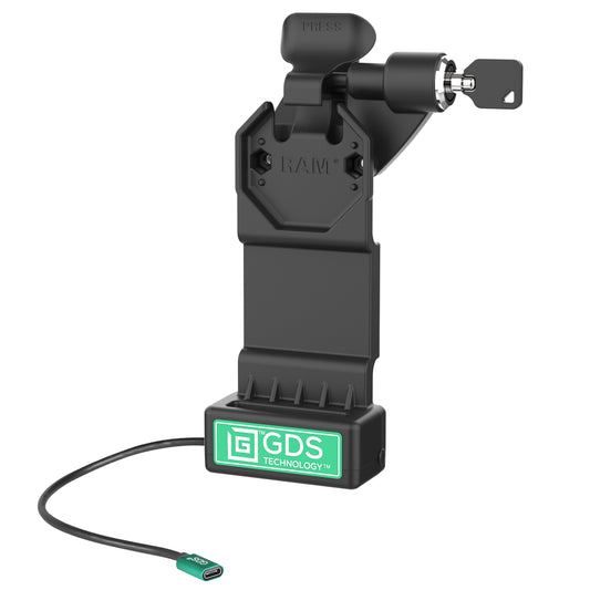 RAM Mounts GDS Uni-Conn right key-locking powered dock for IntelliSkin tablets – main product photo