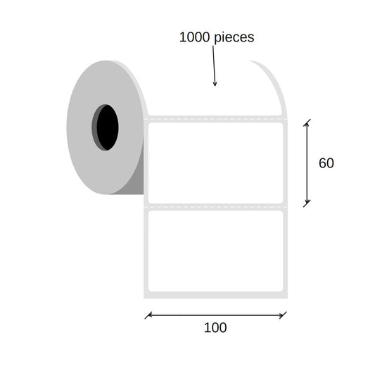 SCANSHOP thermal label roll 100 x 60 mm diagram