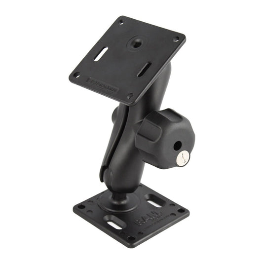 RAM Mounts double 75 × 75 mm VESA mount with medium C-size arm and key-lock knob – product photo