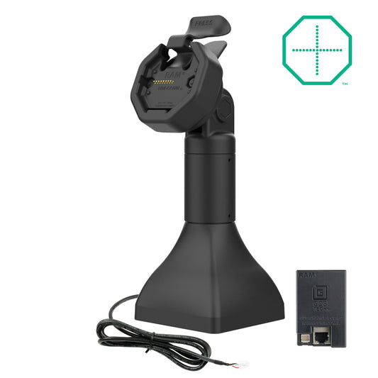 RAM Mounts GDS 7-inch pedestal dock with PoE for IntelliSkin Thin-Case tablets with rear pogo pads – main product photo