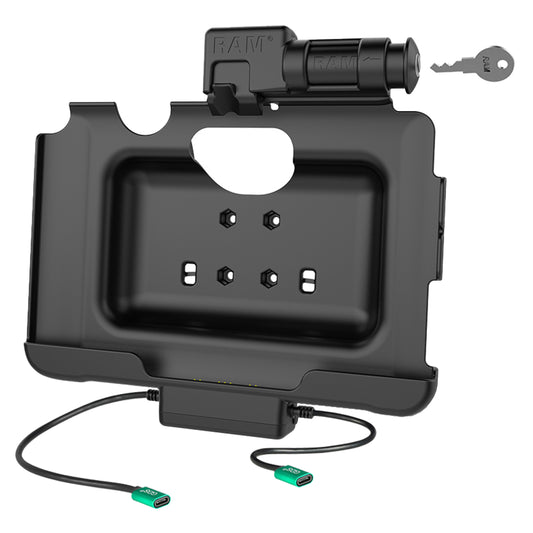 RAM Mounts Locking USB-C Powered Dock + USB-C Data for Samsung Tab Active5 Pro and 4 Pro – alternative view
