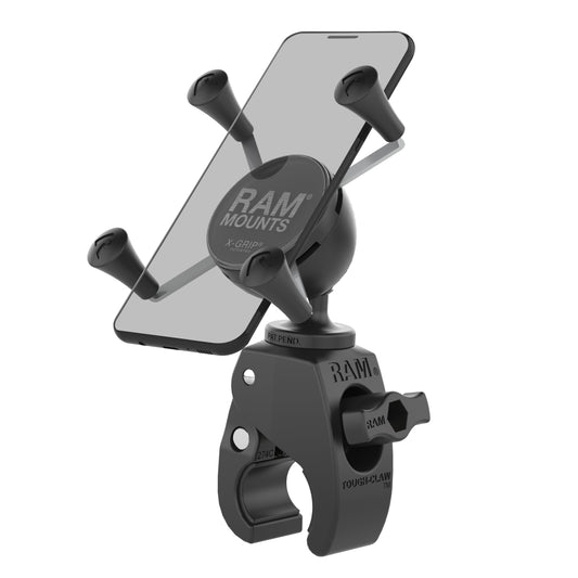 RAM Mounts X-Grip phone mount with Snap-Link Tough-Claw clamp – main product photo