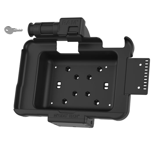 RAM Mounts GDS key-locking form-fit holder for Zebra ET5x 8.3" and 8.4" rugged tablets – alternate angle view