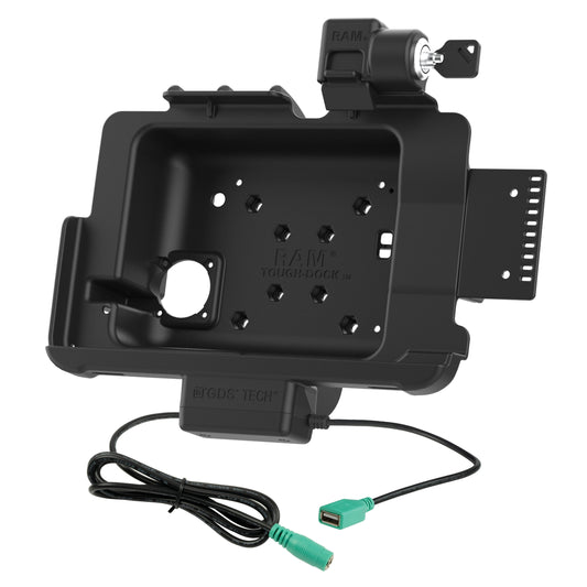 RAM Mounts locking Tough-Dock power + data for Zebra ET40, ET45 and ET401 10-inch tablets with Rugged Frame – alternative view