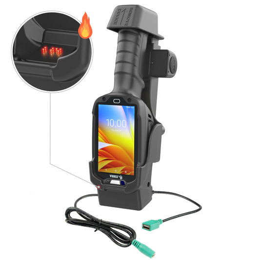RAM Mounts Form-Fit powered dock with USB-A and heated pins for Zebra TC8300 – product photo