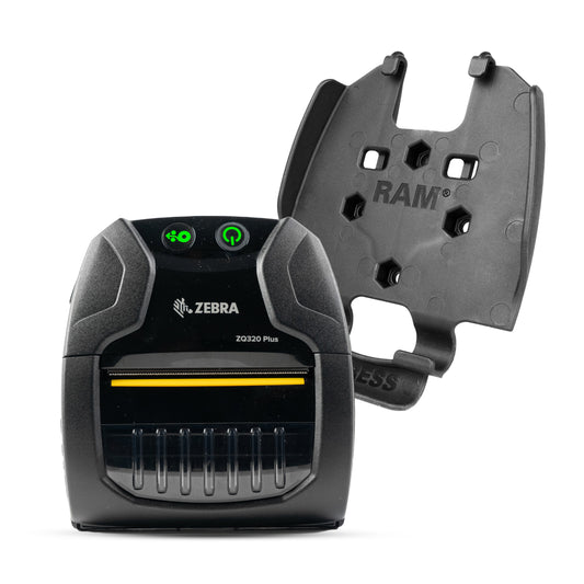 RAM Mounts quick-release printer holder for Zebra ZQ320 series – product photo
