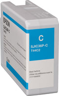 Epson SJIC36P(C) inkoustová kazeta, azurová, 80 ml – ColorWorks C6000/C6500 (C13T44C240)