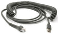Zebra kabel USB, stíněný, 4.6 m, spirálový, typ A (CBA-U29-C15ZBR)