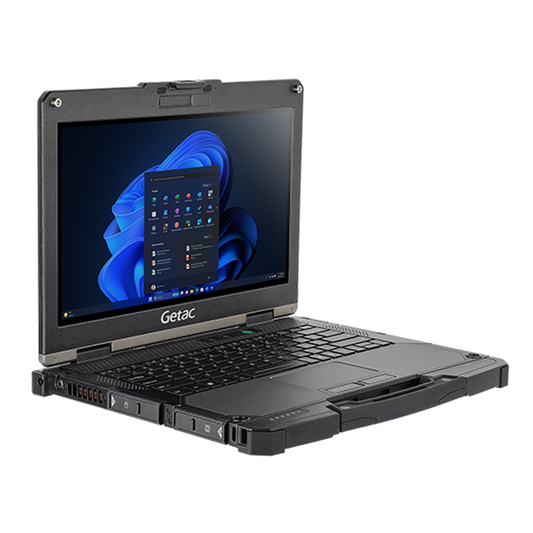 Getac B360 G3 BV1164BNBRGX left three-quarter view showing side ports and carry handle