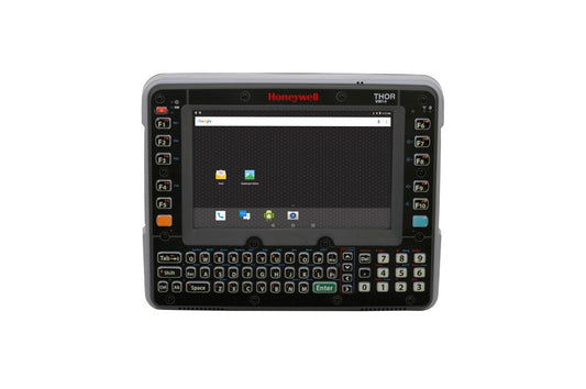 Honeywell Thor VM1A 8" Android vehicle-mount computer with integrated QWERTY keypad, outdoor, capacitive touch (VM1A-L0N-1B6A20E) – front view