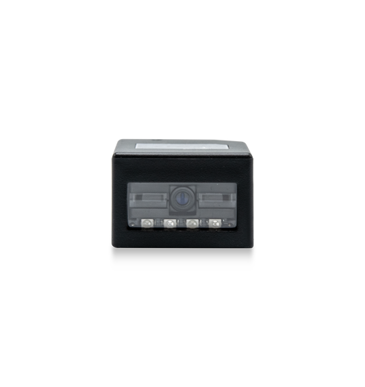 Newland FM100 fixed-mount 1D CCD scanner with 1.8 m direct USB cable (NLS-FM100GD-18) – front view of the scan window
