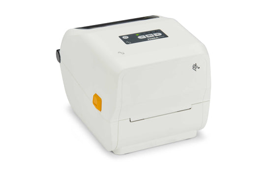 Zebra ZD421t-HC healthcare thermal transfer label printer, white, 300 dpi, USB + Ethernet (ZD4AH43-30EE00EZ) – right view