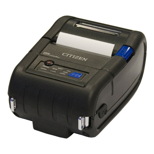 Citizen CMP-20II 2-inch mobile receipt printer, USB + serial, black (CMP20IIXUXCX) – 3/4 view