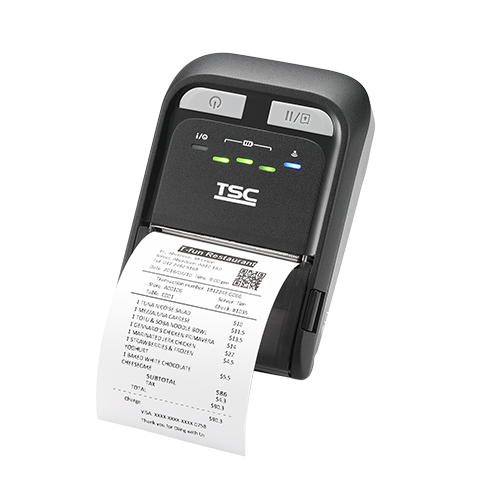 TSC TDM-20 2-inch mobile receipt and label printer, MFi Bluetooth for iOS, black (99-082A102-0002) – printing a receipt