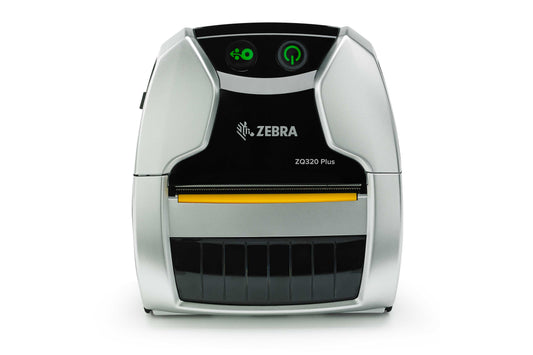 Zebra ZQ320 Plus mobile receipt and label printer, indoor model, Wi-Fi + Bluetooth, linerless (ZQ32-A0W13RE-00) – front view