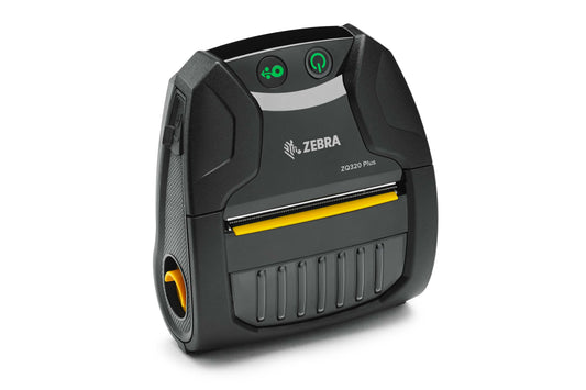 Zebra ZQ320 Plus mobile receipt and label printer, outdoor model, Wi-Fi + Bluetooth (ZQ32-A0W04TE-00) – 3/4 view