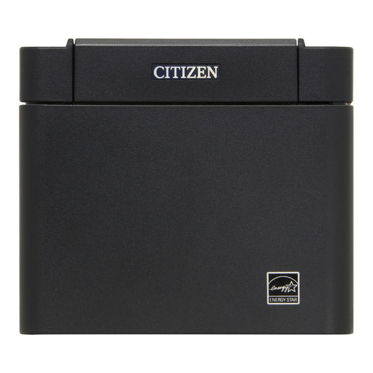 Citizen CT-E601 POS receipt printer, black (CTE601XAEBX) – front view