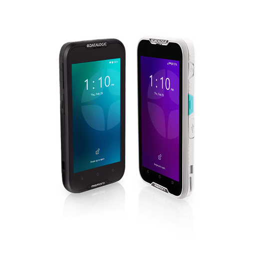 Datalogic Memor 11 Android full-touch mobile computer, black, Wi-Fi + 4G LTE (944900003) – front and angled view