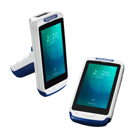 Datalogic Joya Touch 22 self-shopping Android handheld terminal, grey/blue, handheld (911400027) – handheld and pistol grip versions