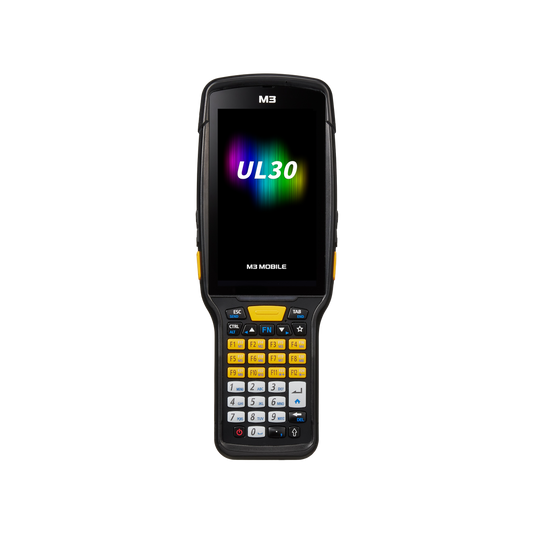 M3 Mobile UL30 rugged Android keypad mobile computer, 5" display, 35-key numeric keypad, SE4770 2D imager (U30W0E-U2RFSS-HF) – front view