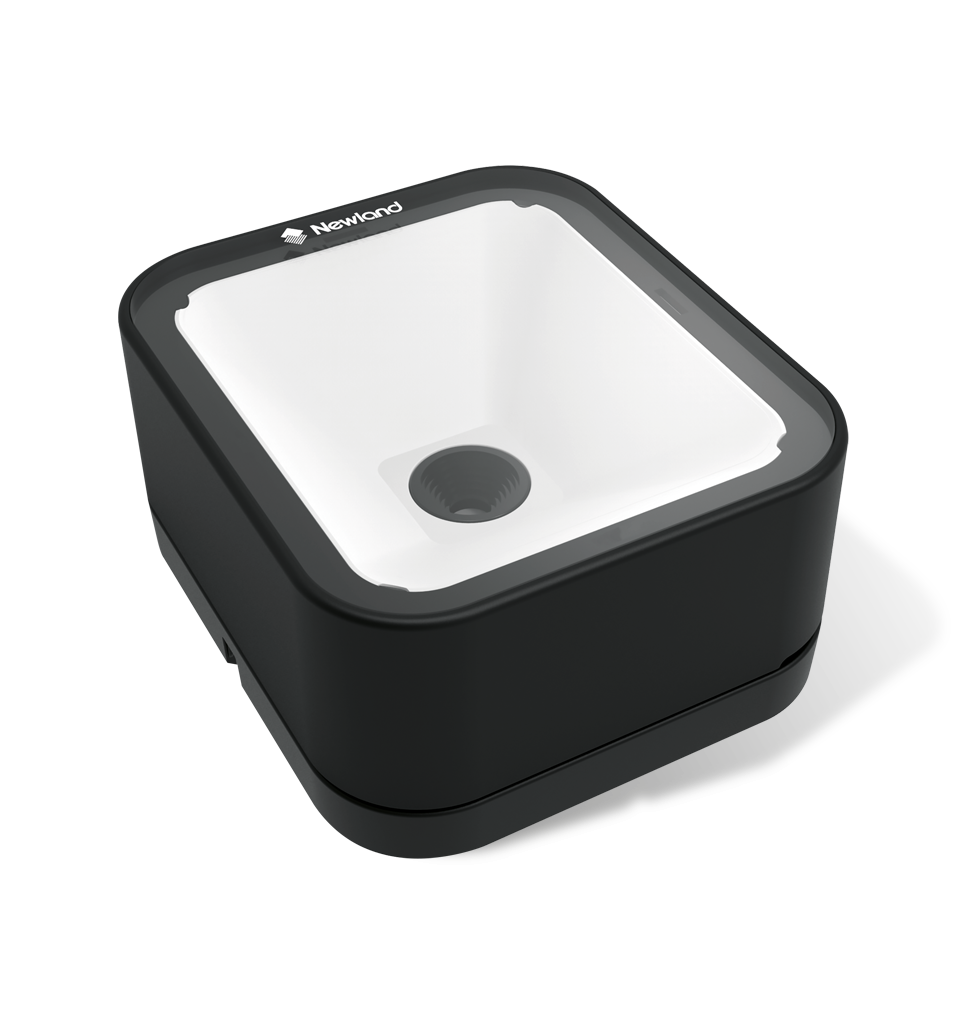 Newland FR27 Urchin presentation scanner (NLS-FR2780-B-20) – black version – front 3/4 view