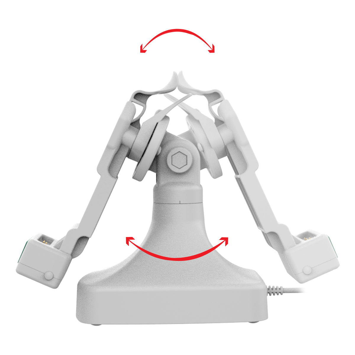 RAM Mounts GDS tilt and swivel dock with USB-C for IntelliSkin tablets with Uni-Conn adapter in grey – detail photo
