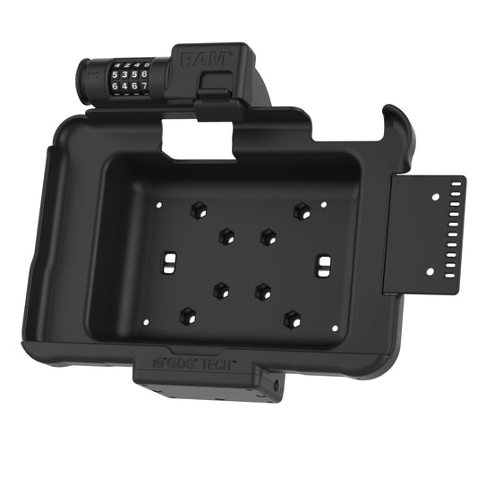 RAM Mounts GDS combo-locking form-fit holder for Zebra ET5x 8.3" and 8.4" rugged tablets – alternate angle view