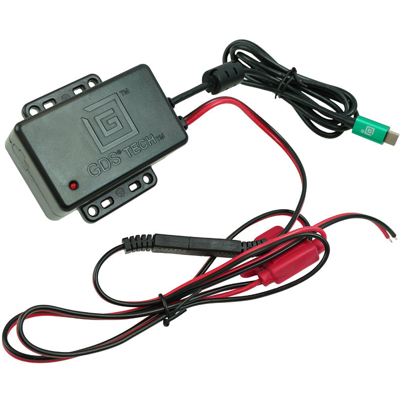 RAM Mounts GDS hardwire charger 12–24 V with male USB-C Power Delivery connector – main product photo