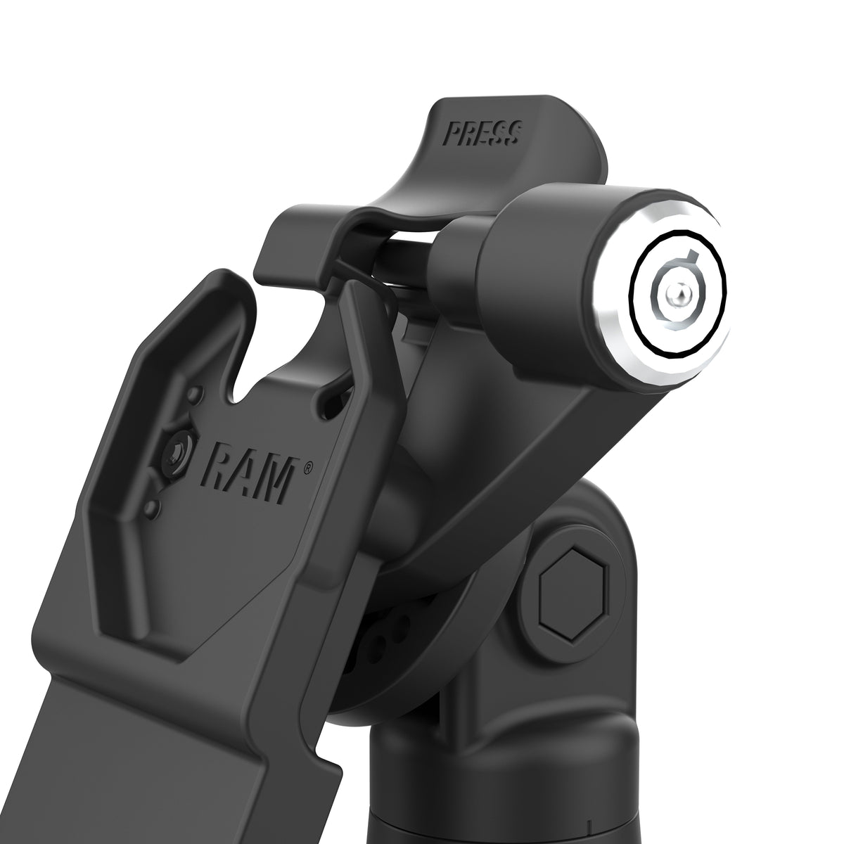RAM Mounts GDS key-locking tilt and swivel dock with USB-C for IntelliSkin tablets with Uni-Conn adapter – further product photo