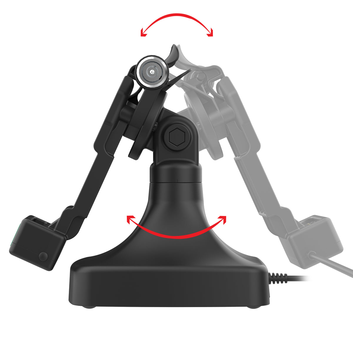 RAM Mounts GDS key-locking tilt and swivel dock with USB-C and two USB-A ports for IntelliSkin tablets with Uni-Conn adapter – additional view