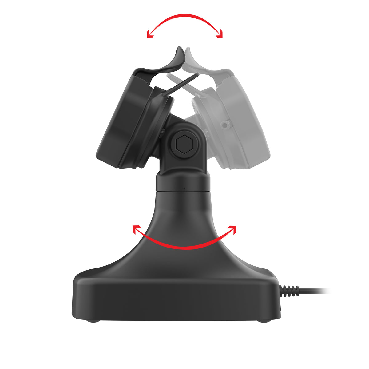 RAM Mounts GDS tilt and swivel dock with PoE for IntelliSkin Thin-Case tablets with rear pogo pads – additional view