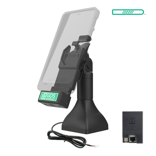 RAM Mounts GDS 7-inch pedestal dock with PoE for IntelliSkin tablets with Uni-Conn adapter – alternative view