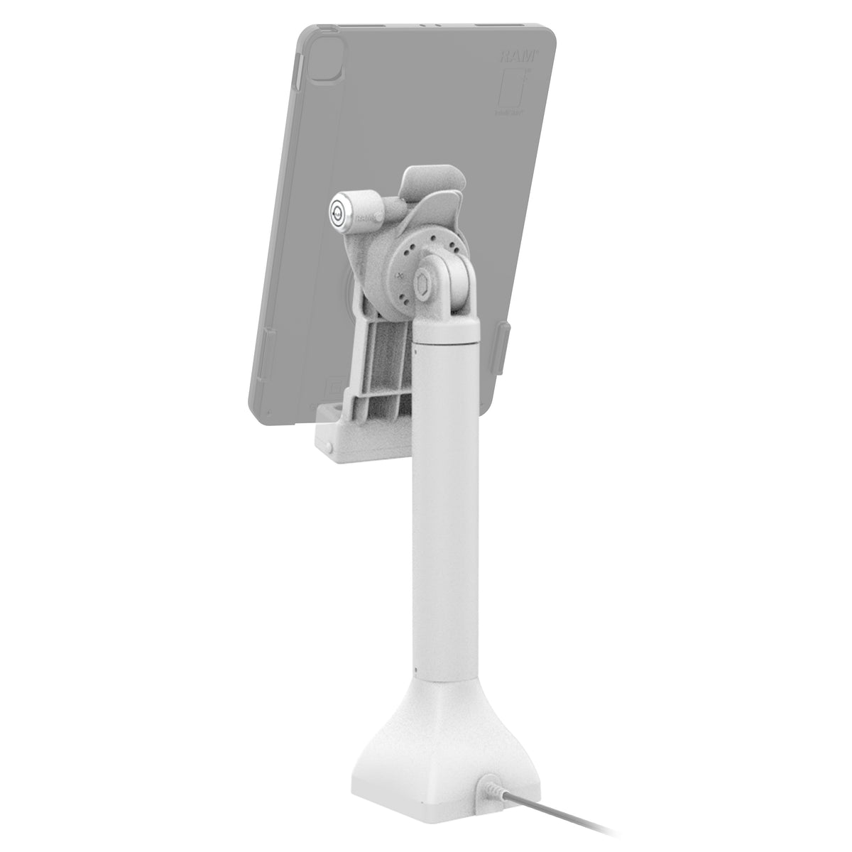 RAM Mounts GDS 14-inch key-locking pedestal dock with USB-C for IntelliSkin tablets with Uni-Conn adapter in grey – additional view