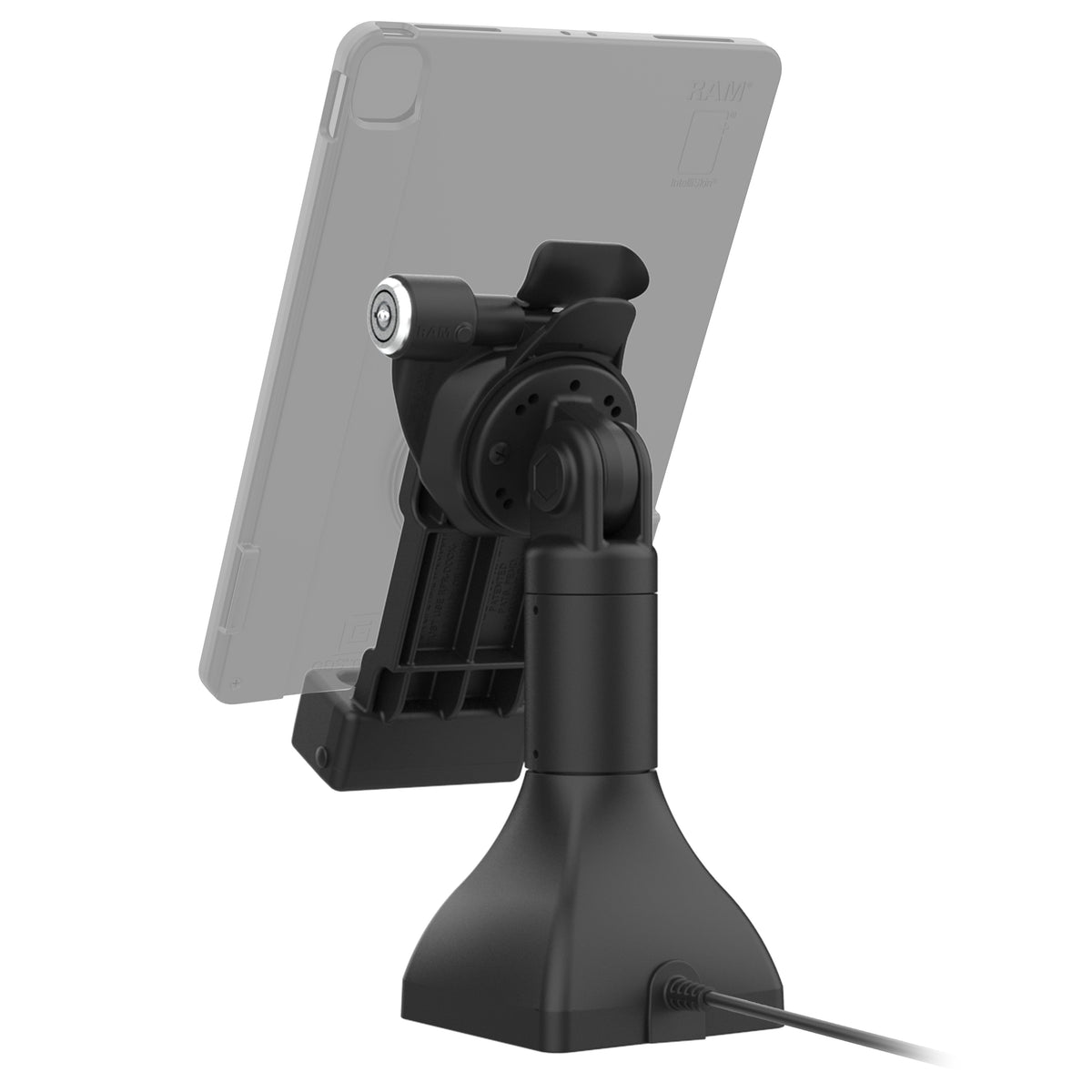 RAM Mounts GDS 7-inch key-locking pedestal dock with USB-C for IntelliSkin tablets with Uni-Conn adapter – additional view