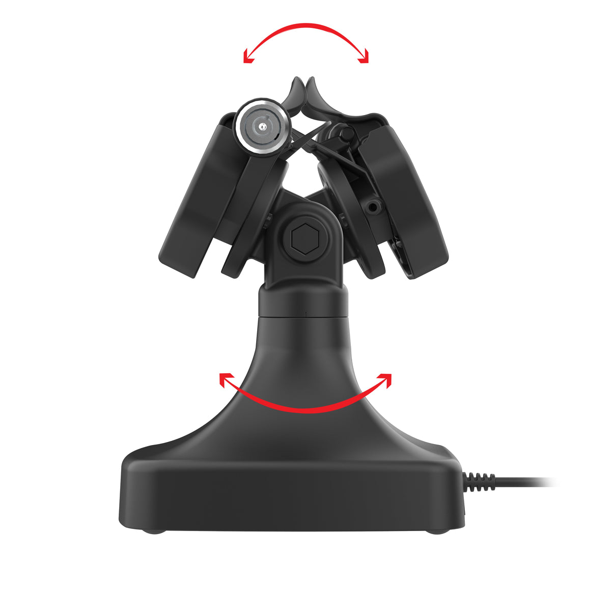RAM Mounts GDS key-locking tilt and swivel dock with PoE and two USB-A ports for IntelliSkin Thin-Case tablets with rear pogo pads – additional view