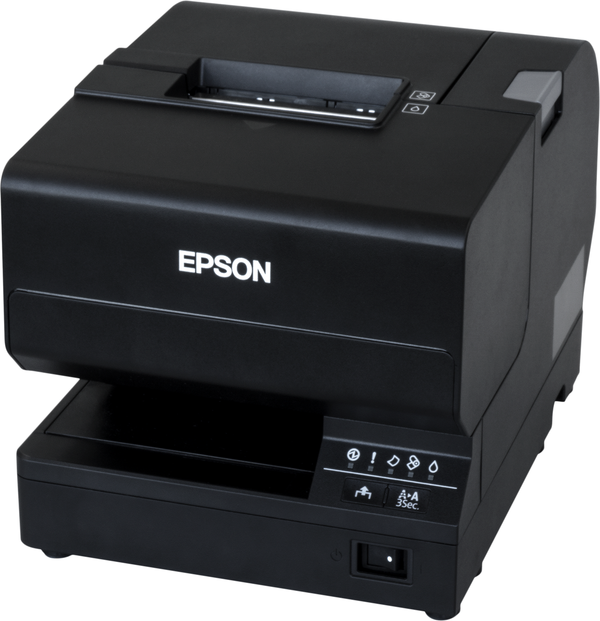 Epson TM-J7200 inkjet POS receipt printer, black (C31CF69301) – 3/4 view