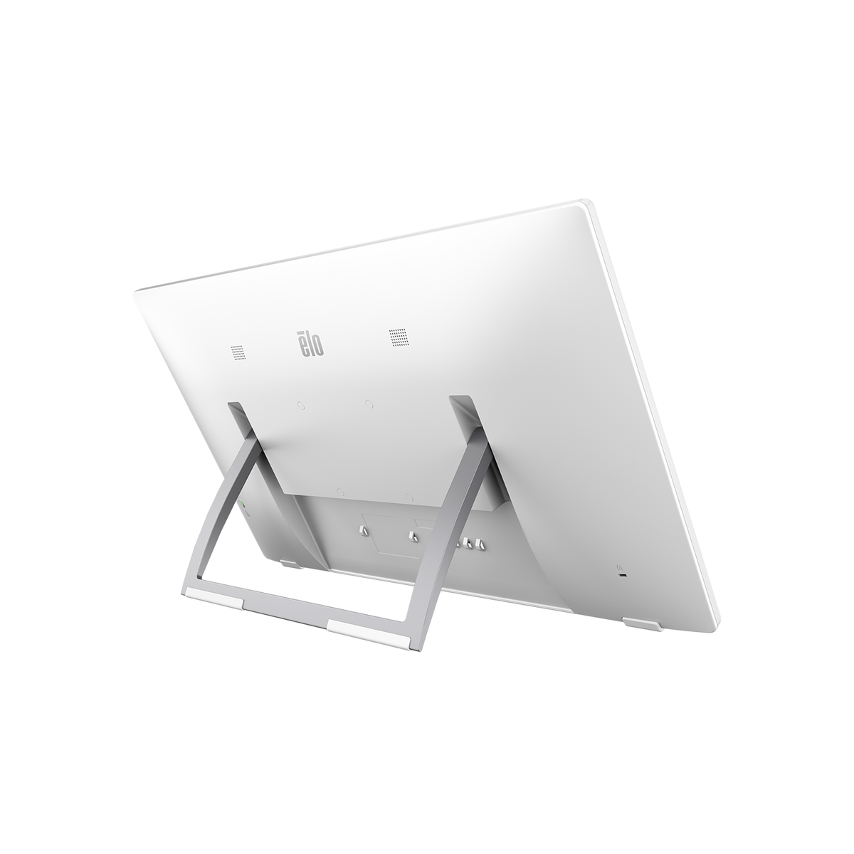 Elo 2770L white rear view with integrated kickstand