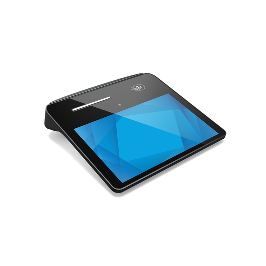 Elo Pay 7 standalone terminal with card reader, right angle