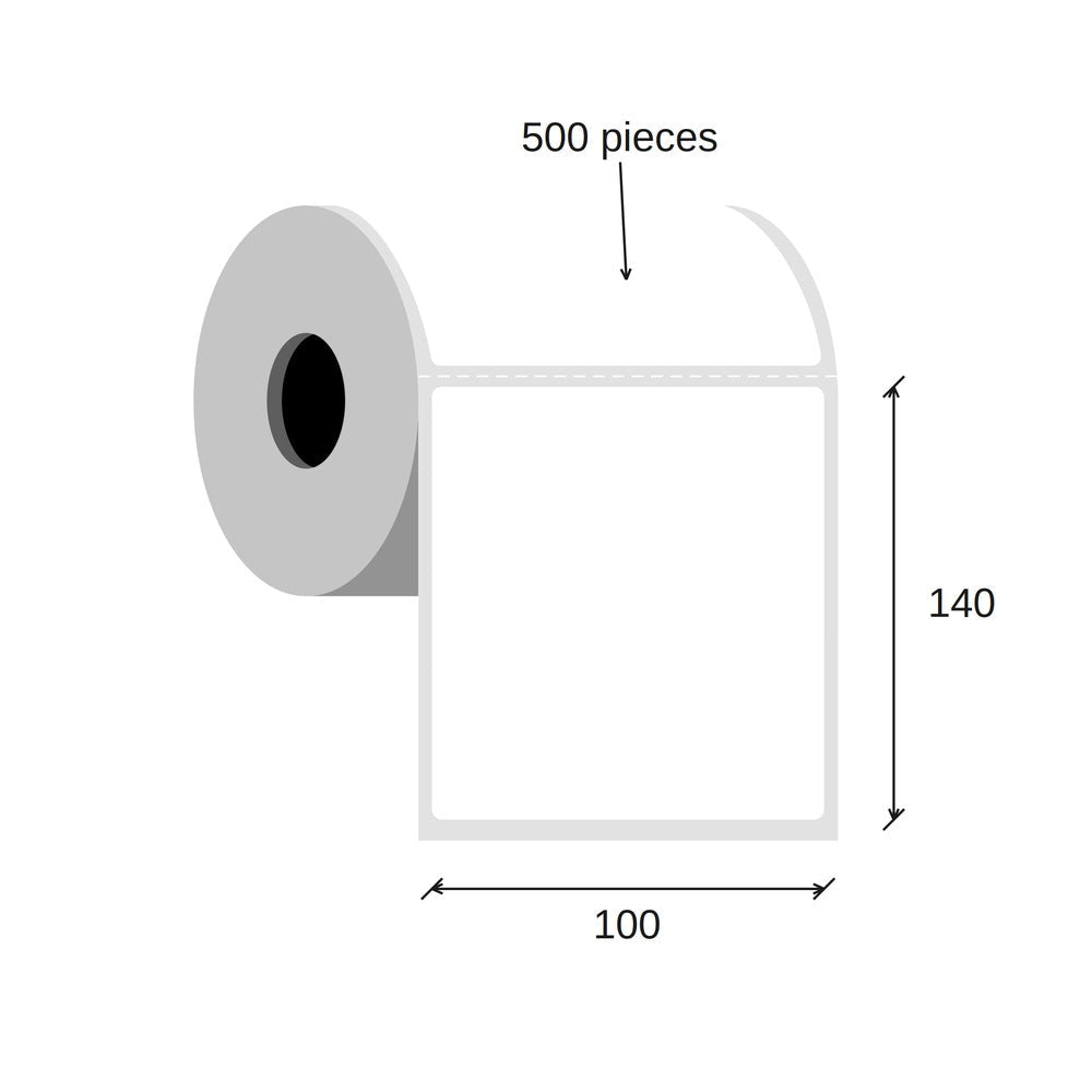 SCANSHOP thermal label roll 100 x 140 mm diagram