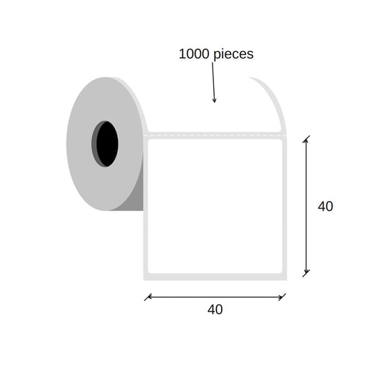 SCANSHOP thermal label roll 40 x 40 mm diagram