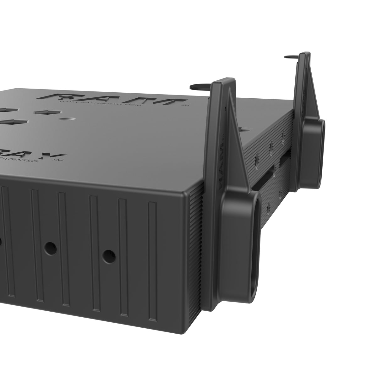 RAM Mounts Tough-Tray spring-loaded laptop holder with flat retaining arms – alternative view