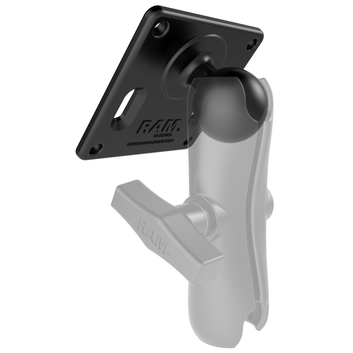 RAM Mounts 75 x 75 mm VESA plate with C-size ball RAM-2461U – another angle