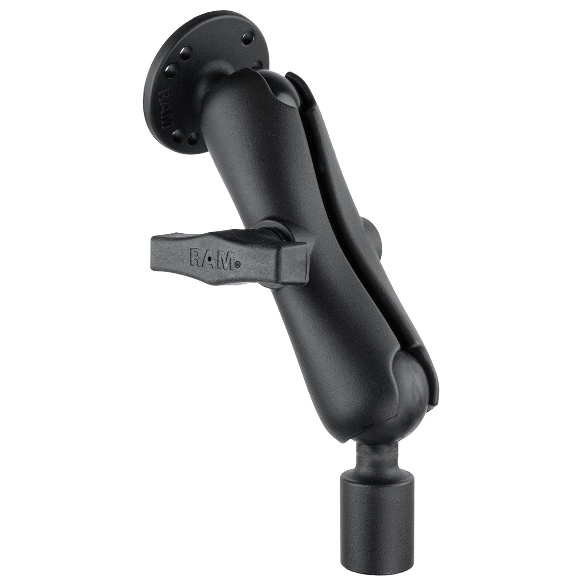 RAM Mounts Pod HD 24" vehicle floor mount with round AMPS plate – alternative view