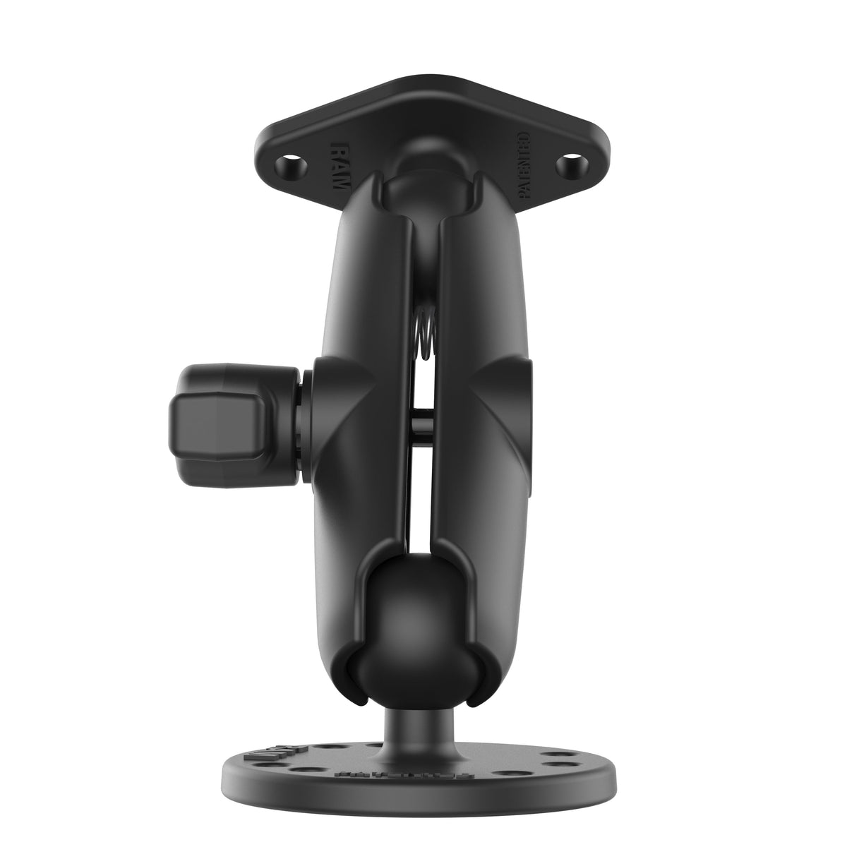 RAM Mounts B-size double ball drill-down mount with diamond plate, medium arm (RAM-B-138U) – another angle