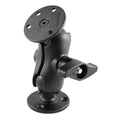 RAM Mounts Double Ball Mount with Steel-Reinforced Round Plates, D-Size, Short (RAM-D-101U-C-IN1)
