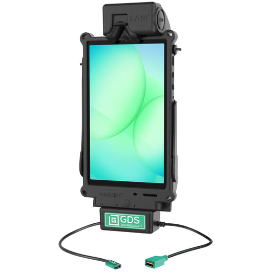 RAM Mounts GDS Tough-Dock + Single USB-A for Samsung Tab A11, A9 and A7 Lite 8.7" in IntelliSkin – product photo