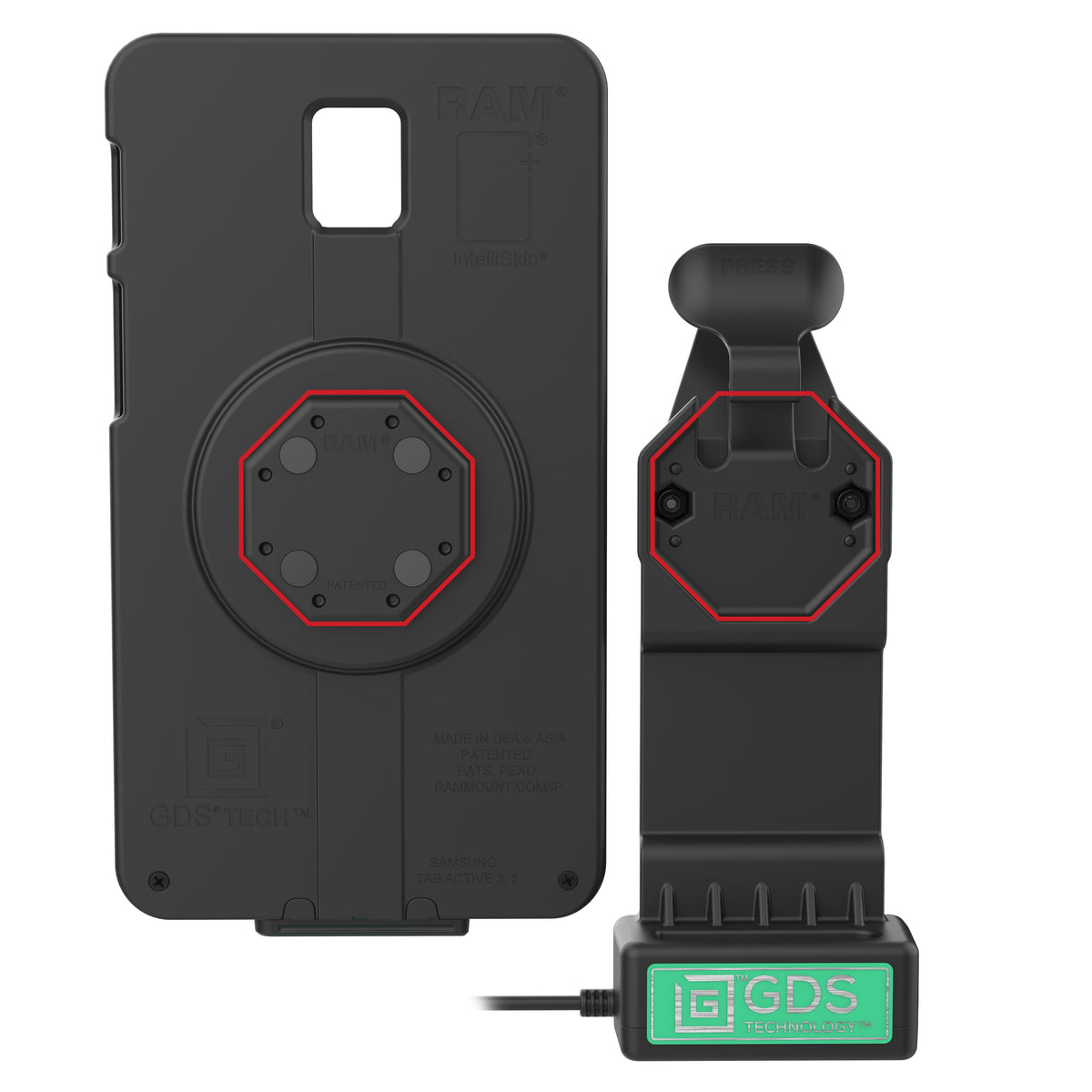RAM Mounts GDS Uni-Conn tablet dock with release lever – further view