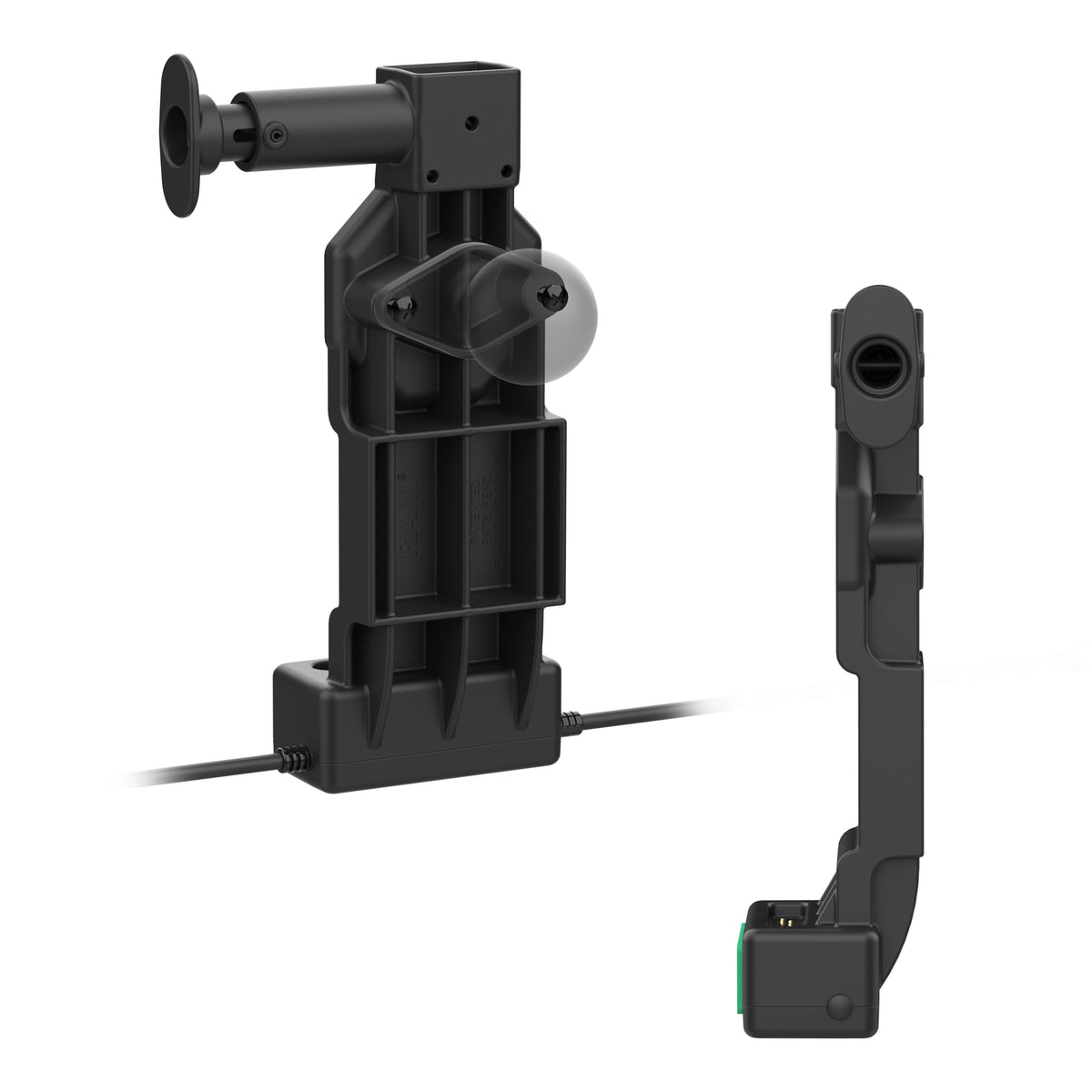 RAM Mounts GDS Uni-Conn tablet dock + USB-A & USB-C with release button – another angle