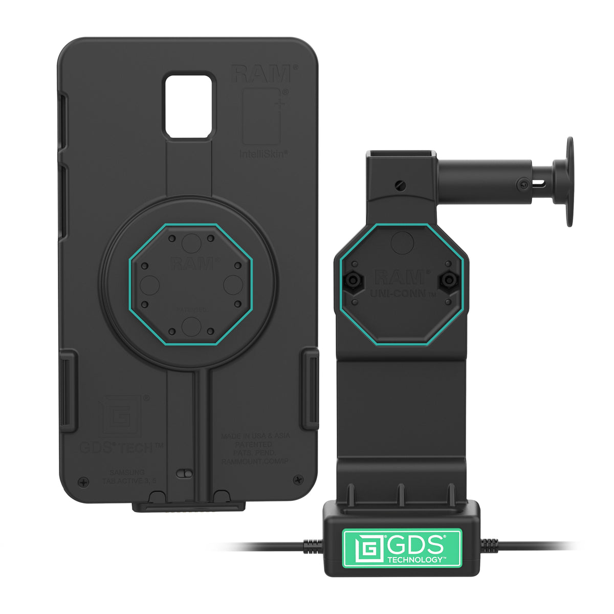 RAM Mounts GDS Uni-Conn tablet dock + USB-A & RJ45 with release button – further view