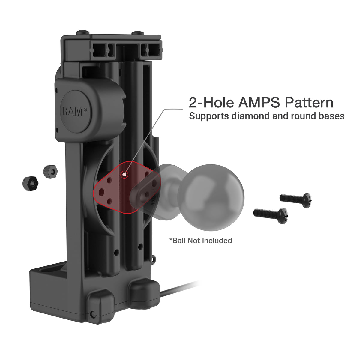 RAM Mounts GDS Uni-Conn spring-loaded tablet dock – another angle